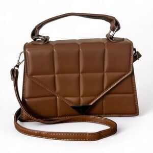 Fashion Rhombus brown quilted‎ crossbody shoulder bag